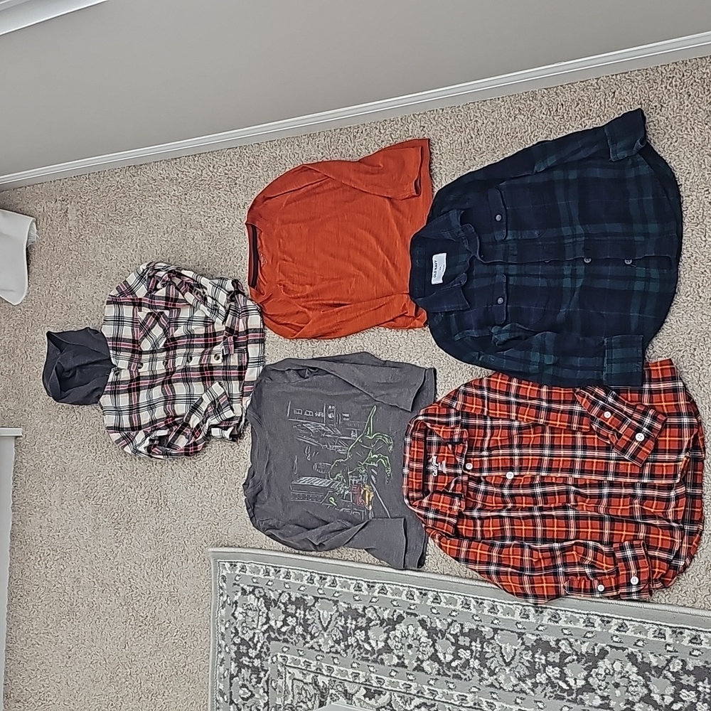 Boys bundle size xs/5 long sleeve shirts flannels Old Navy Target